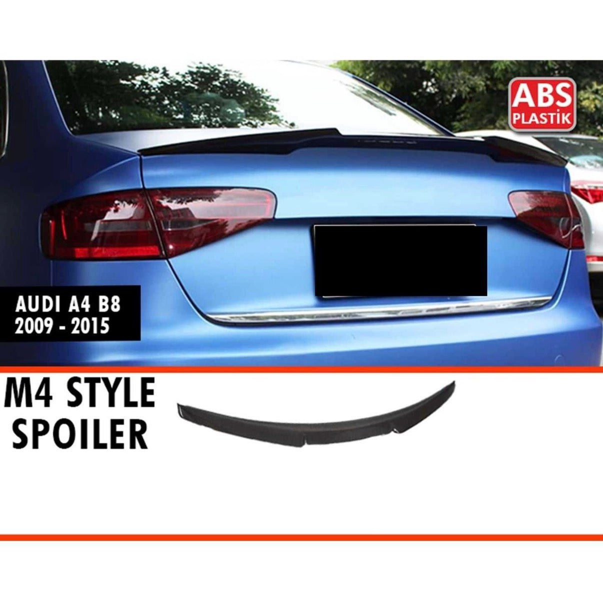 Eleron tip M4 pentru Audi A4 B8 2009-2015 lac negru piano