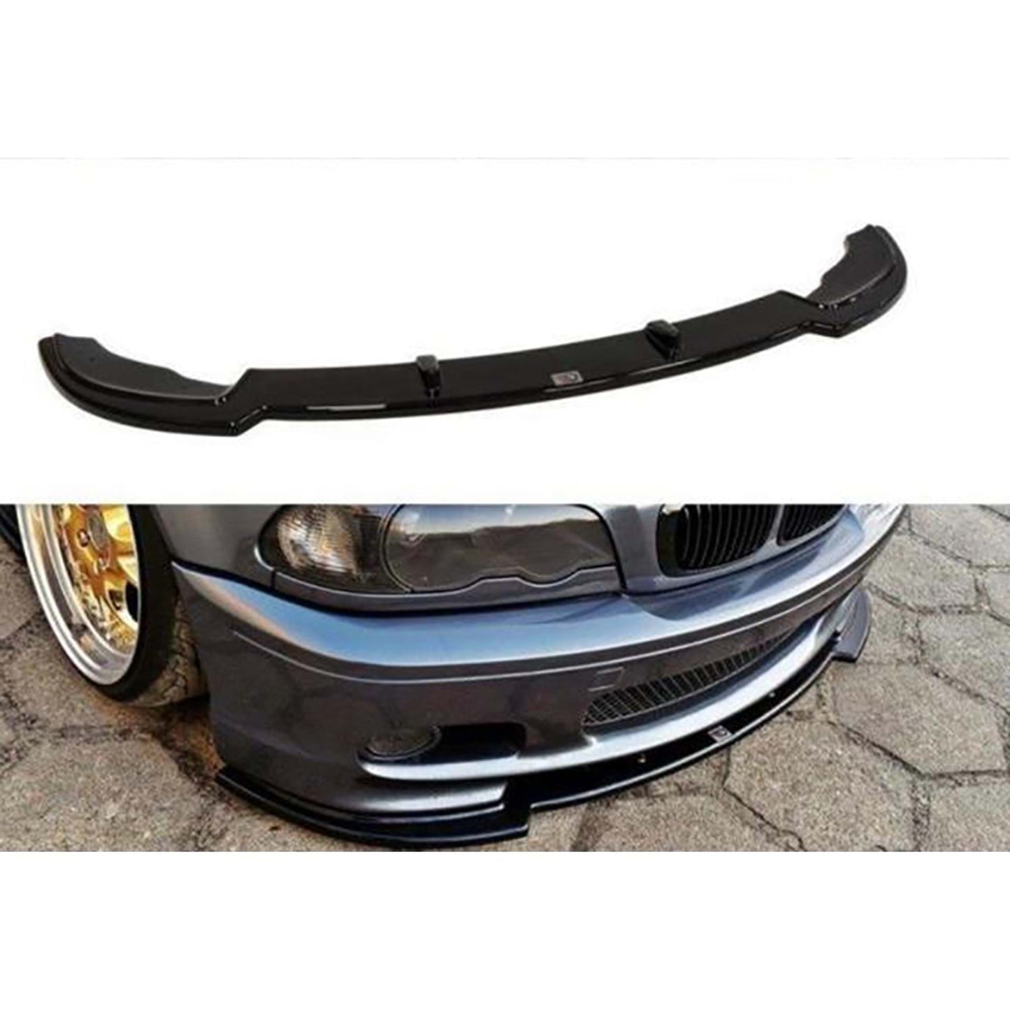SPOILER FAȚĂ PENTRU BARĂ DE PROTECȚIE M-TECH PENTRU BMW E46
