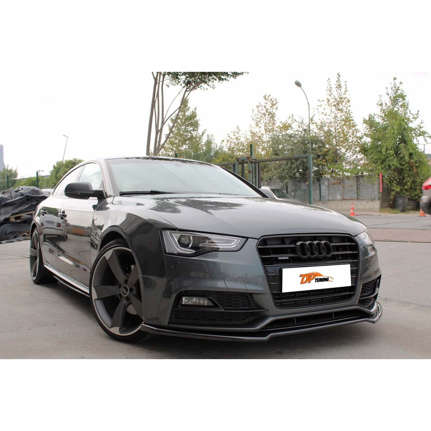 SPOILER FAȚĂ PENTRU AUDI A5 B8 FL Max LAC NEGRU PIAN / 2012 - 2015