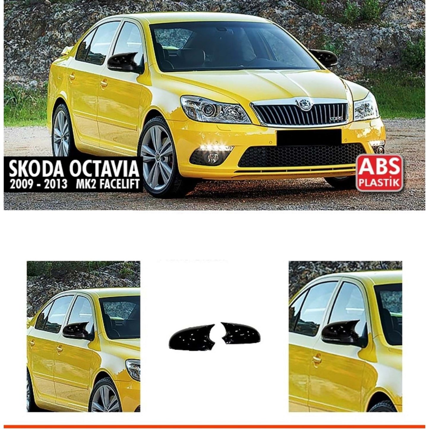 KAПАЦИ ЗА ОГЛЕДАЛА БАТМАН СТИЛ ЗА SKODA OCTAVIA 2 2009-2012