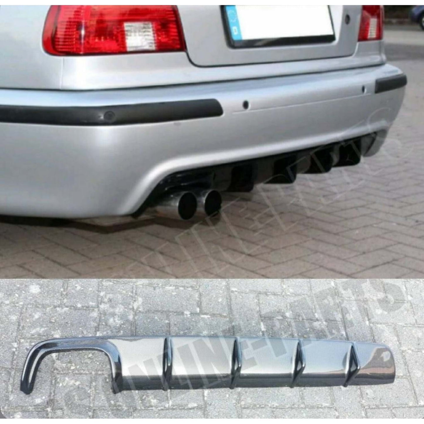Difuzor cu o singură nervură pentru BMW E39 negru piano