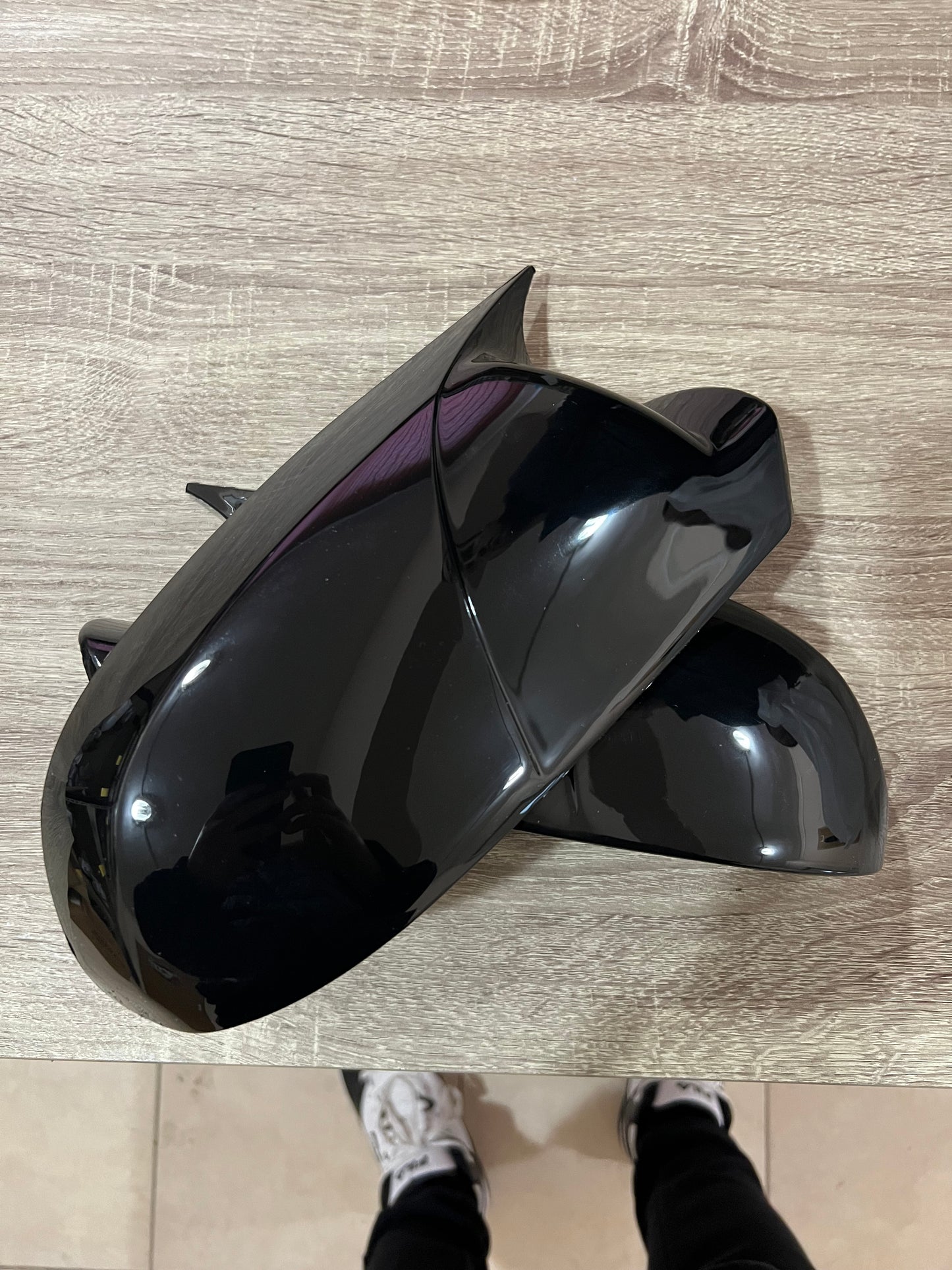 Carcase oglindă design BATMAN pentru AUDI A3 8P - 3 uși 2004-2007 - lac negru piano