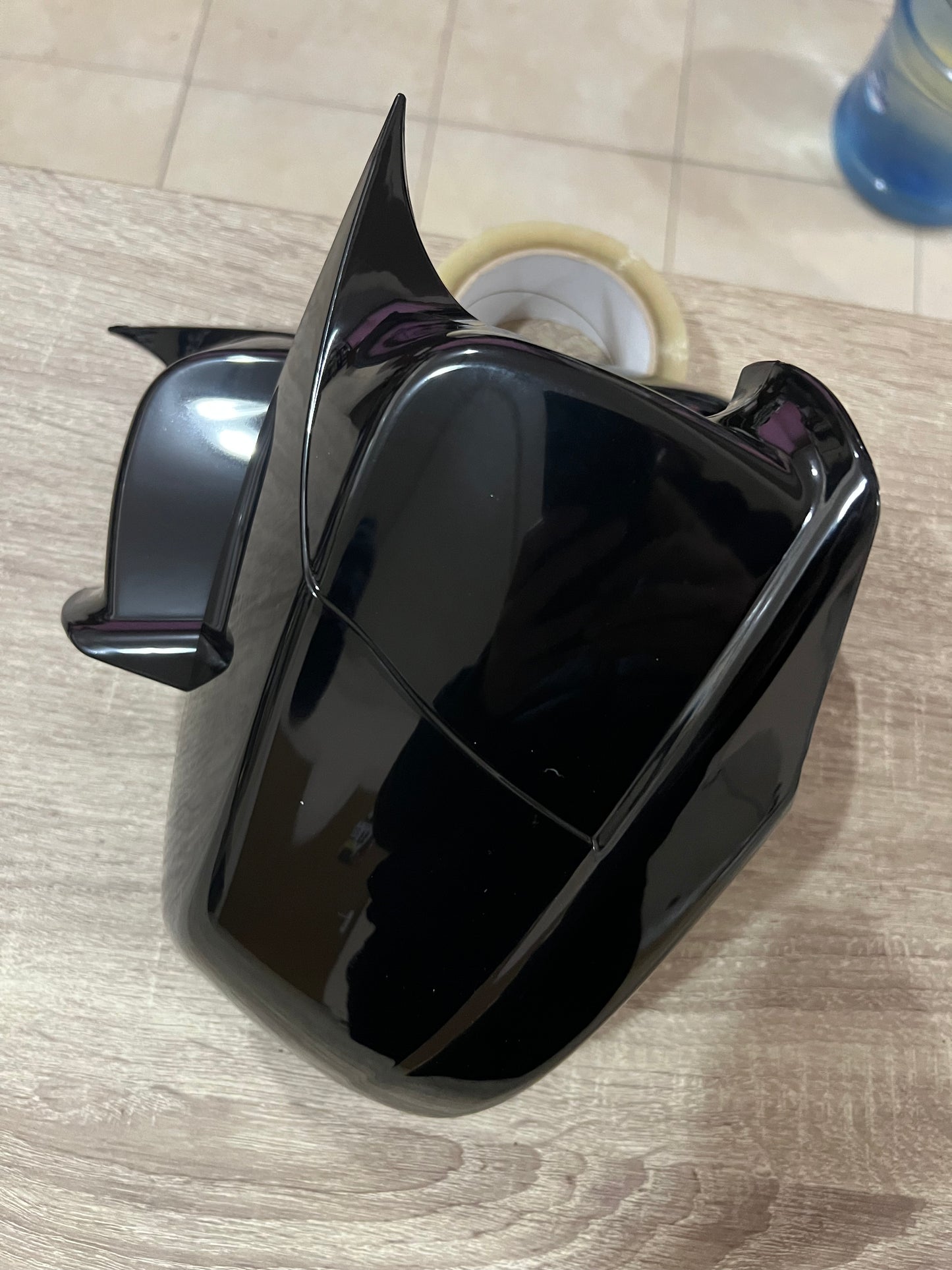 Капаци за огледала БАТМАН дизайн за BMW 5 серия F10 2010-2013 - черен пиано лак