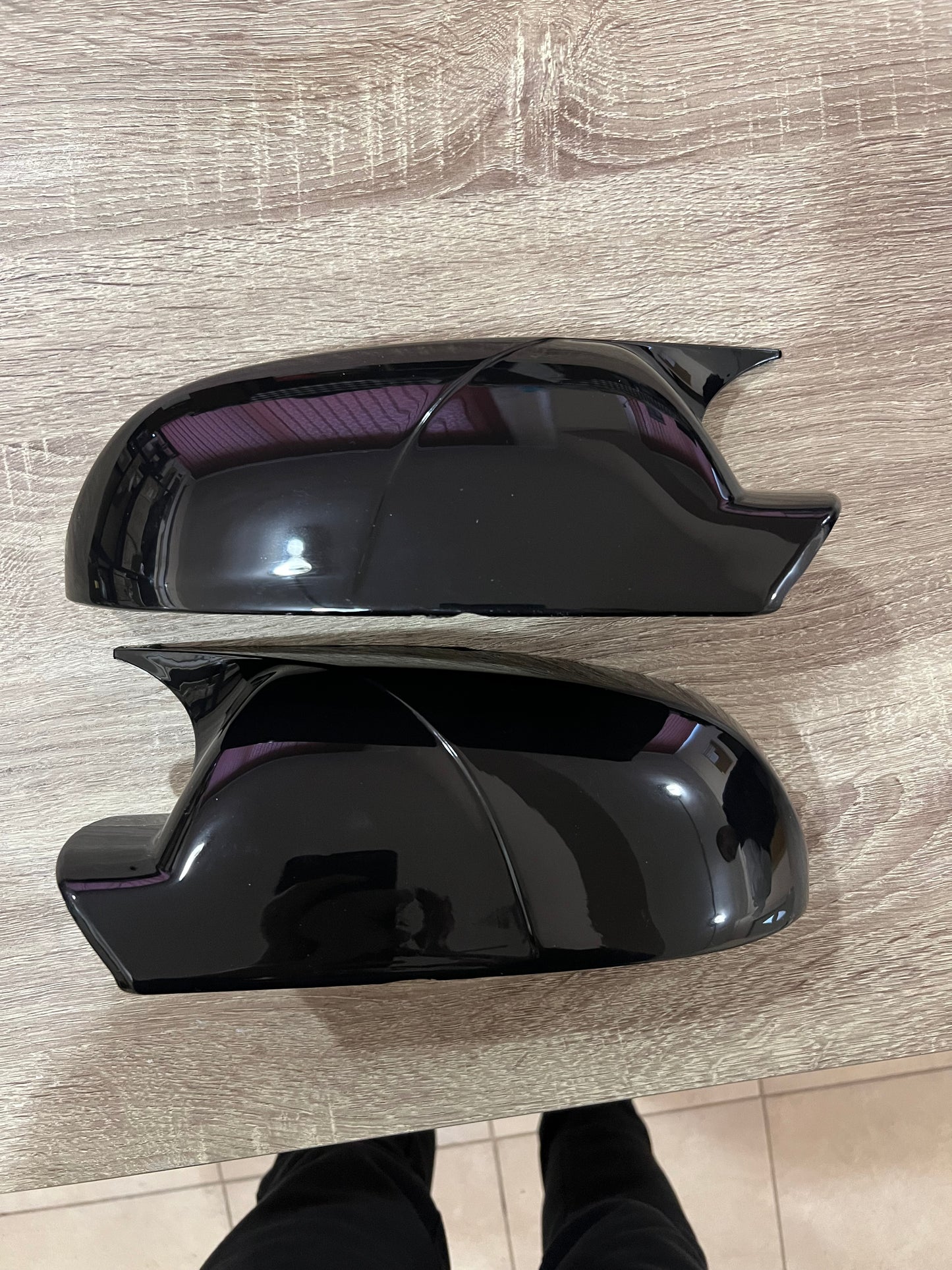 Carcase oglindă design BATMAN pentru AUDI A3 8P - 3 uși 2004-2007 - lac negru piano