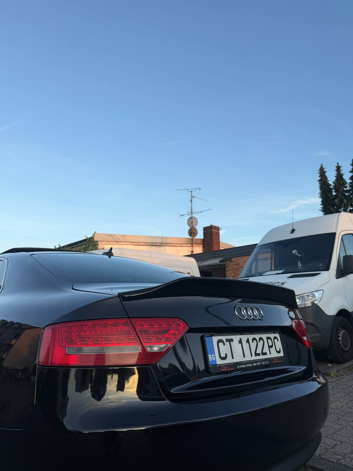 Eleron portbagaj A5 B8 ABS negru lucios / 2009-2016 (Coupé)