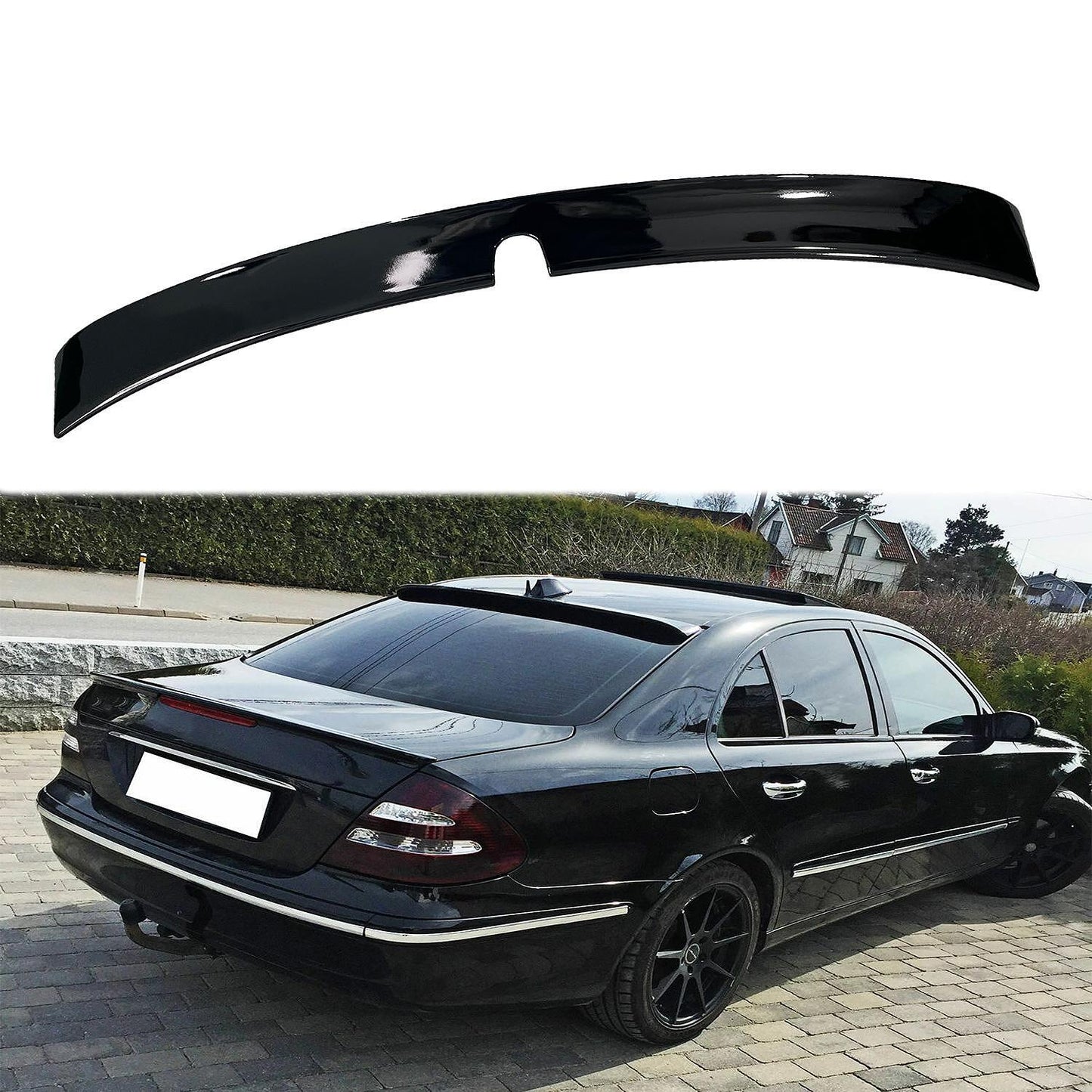 Eleron spate pentru Mercedes Clasa E W211 lac negru piano