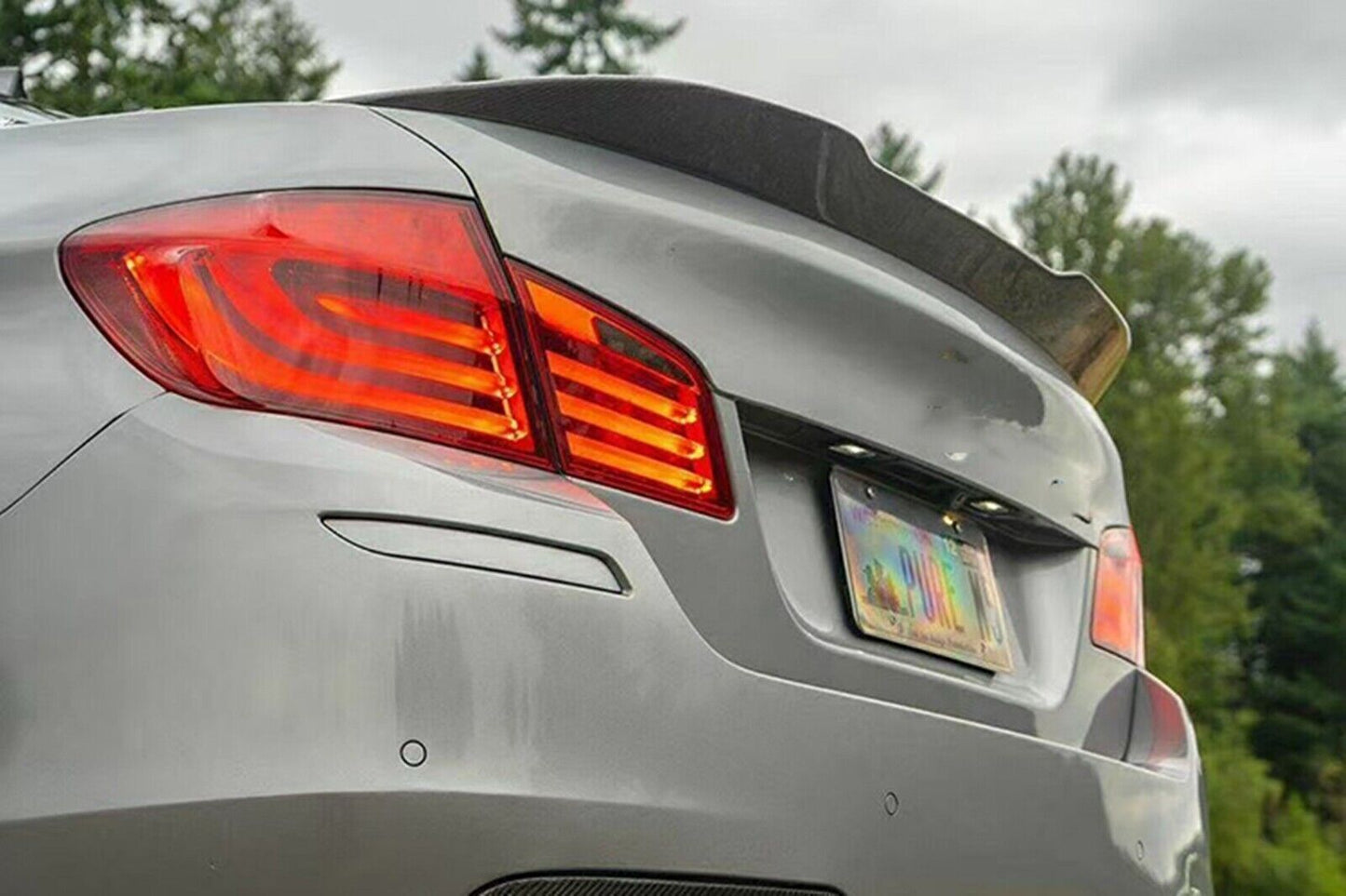 Заден спойлер стил PSM за BMW F10 черен пиано лак